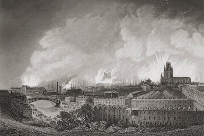 Bristol, England, during the Riots in 1831 by English School